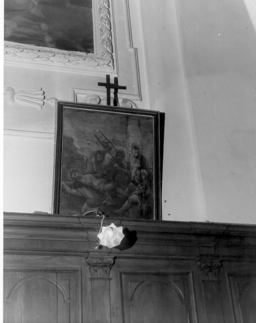 stazione XI: Gesù inchiodato alla croce (Via Crucis, elemento d'insieme) - ambito ligure (fine sec. XVIII)