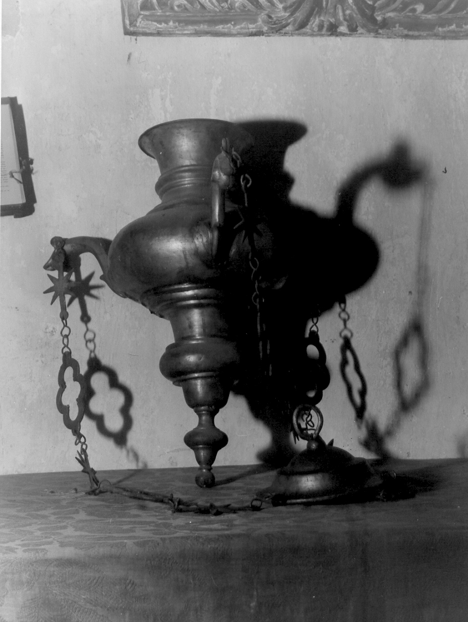 lampada pensile, opera isolata - PRODUZIONE LIGURE (sec. XIX)