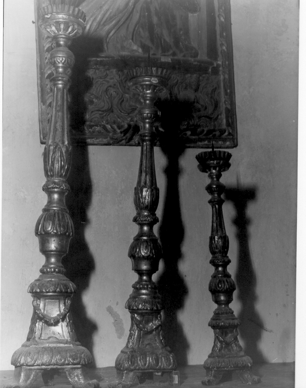 candeliere d'altare, serie - PRODUZIONE LIGURE (fine sec. XVIII)