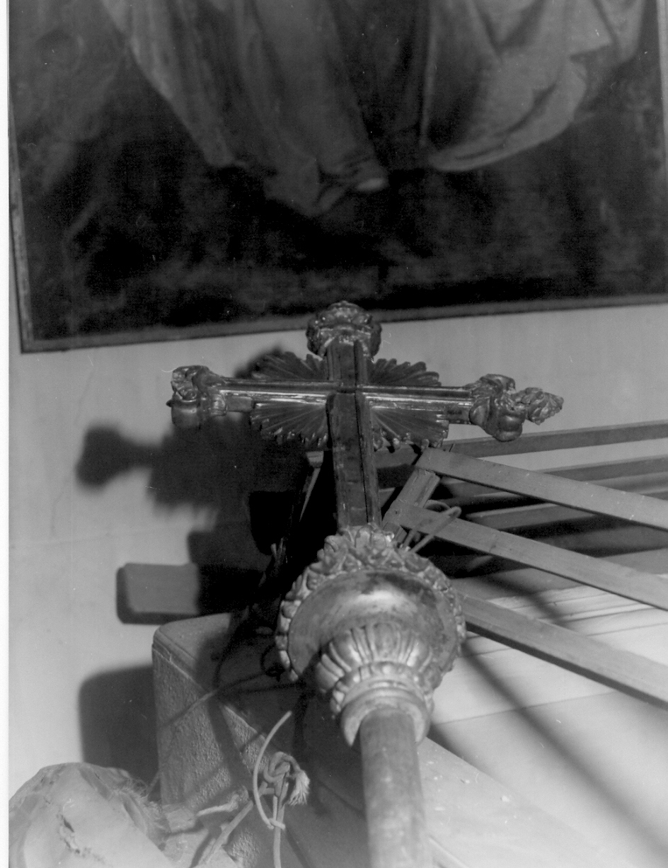 croce processionale, opera isolata - PRODUZIONE LIGURE (seconda metà sec. XVIII)