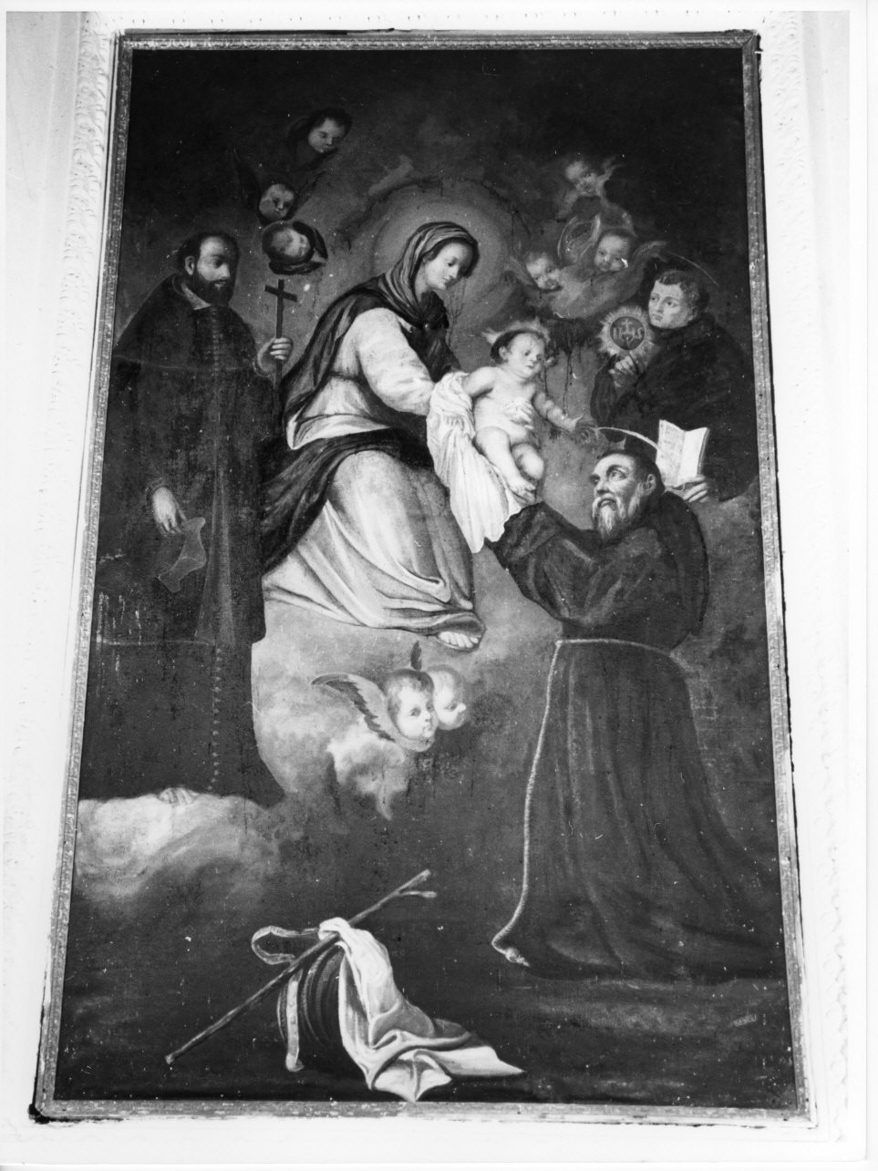Madonna appare a San Felice da Cantalice (dipinto, opera isolata) - ambito ligure (seconda metà sec. XVII)