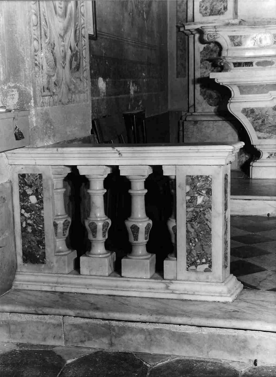 balaustrata di cappella, opera isolata di Buscaglia Giacomo (sec. XVIII)