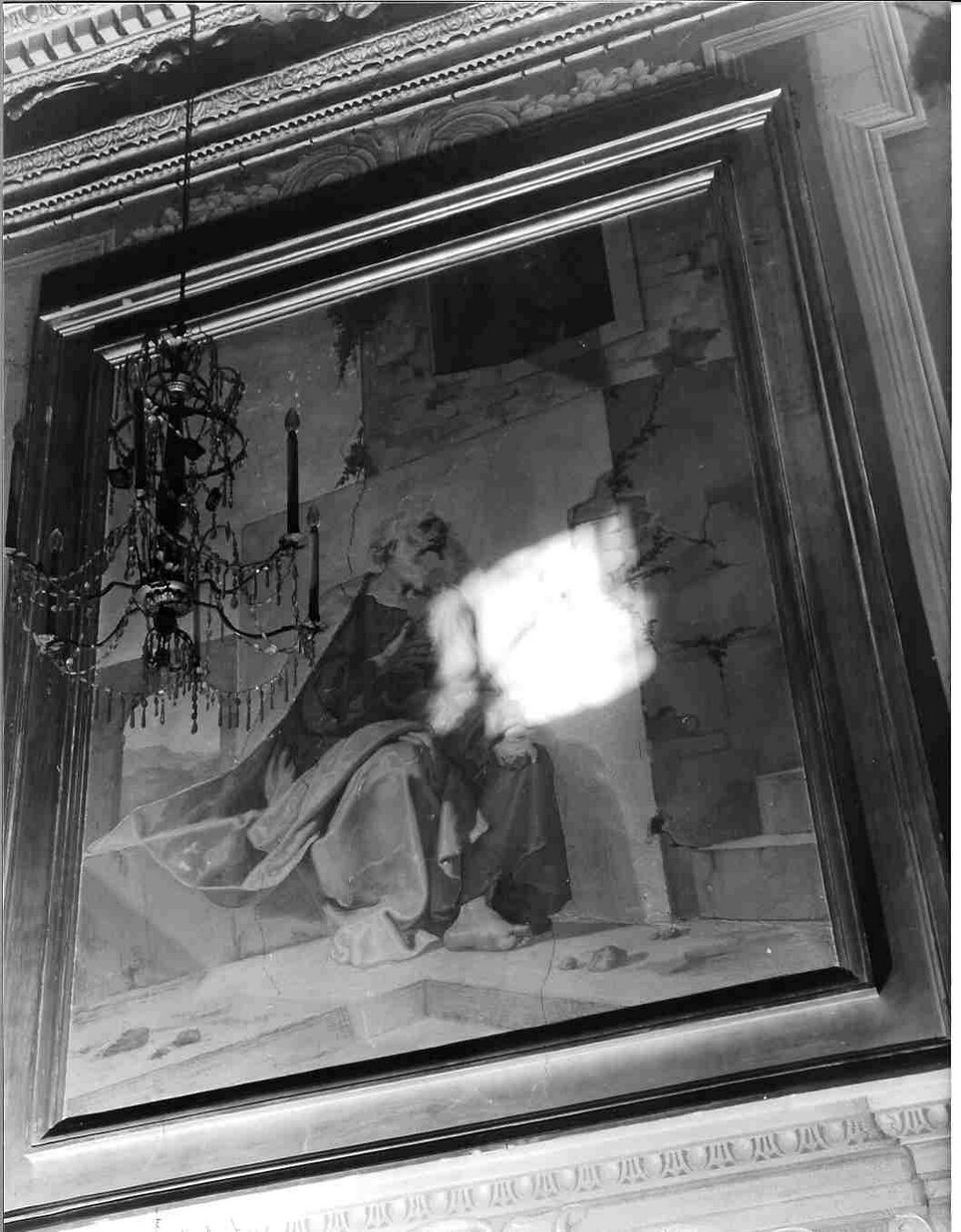 pentimento di San Pietro (dipinto, elemento d'insieme) di De Maestri Lazzaro (seconda metà sec. XIX)