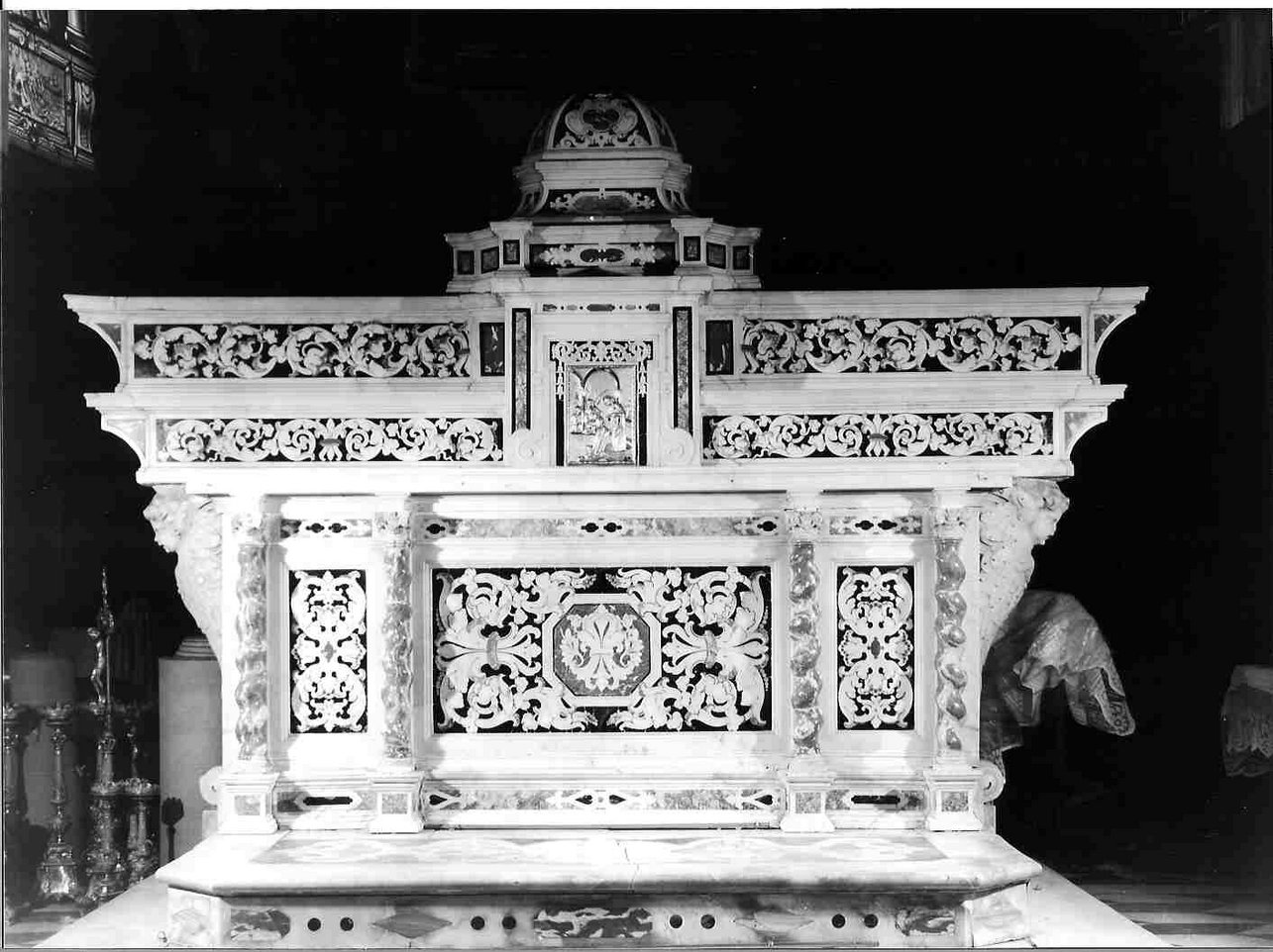 altare maggiore, opera isolata di Quadro Anselmo (sec. XVII)