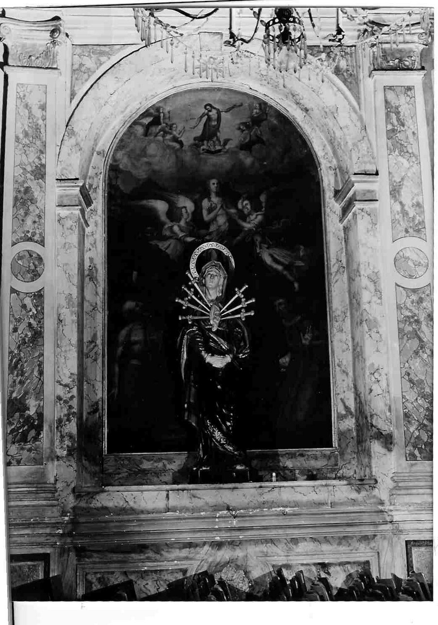 Santa Maria Maddalena portata in cielo dagli angeli (dipinto, elemento d'insieme) - ambito ligure (inizio sec. XVII)