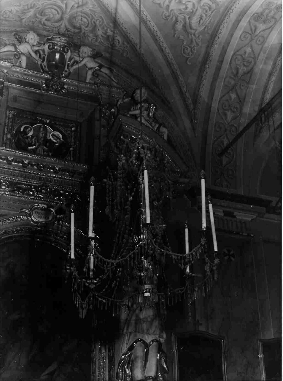 lampadario - a bracci, elemento d'insieme - bottega ligure (sec. XIX)