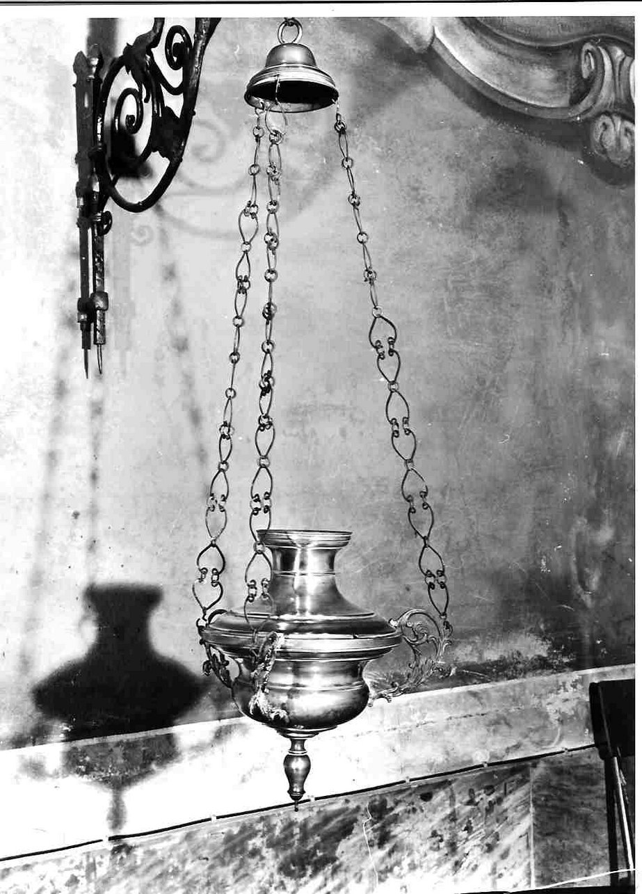 lampada pensile, coppia - bottega ligure (fine sec. XIX)