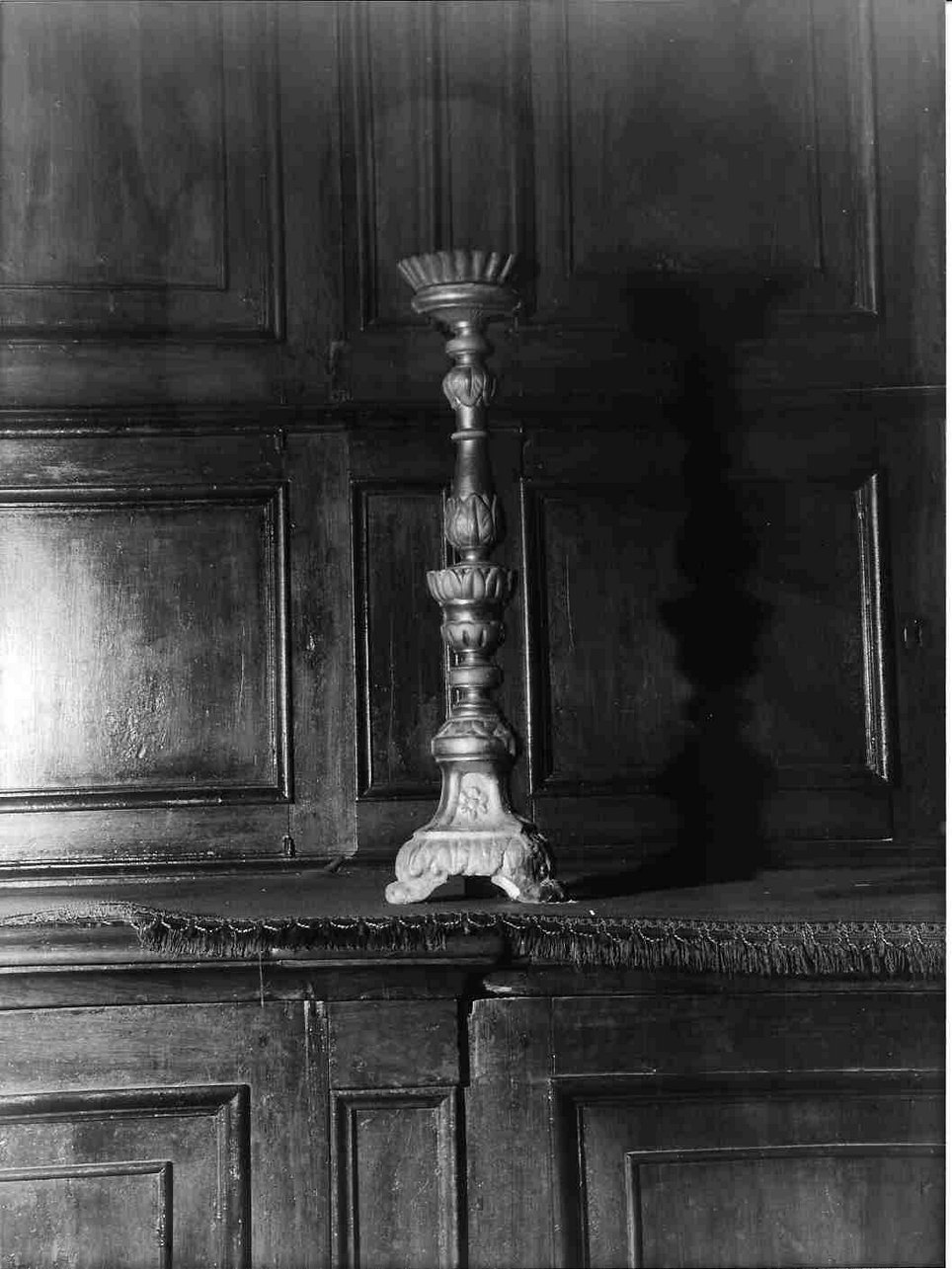 candeliere, opera isolata - bottega ligure (sec. XIX)