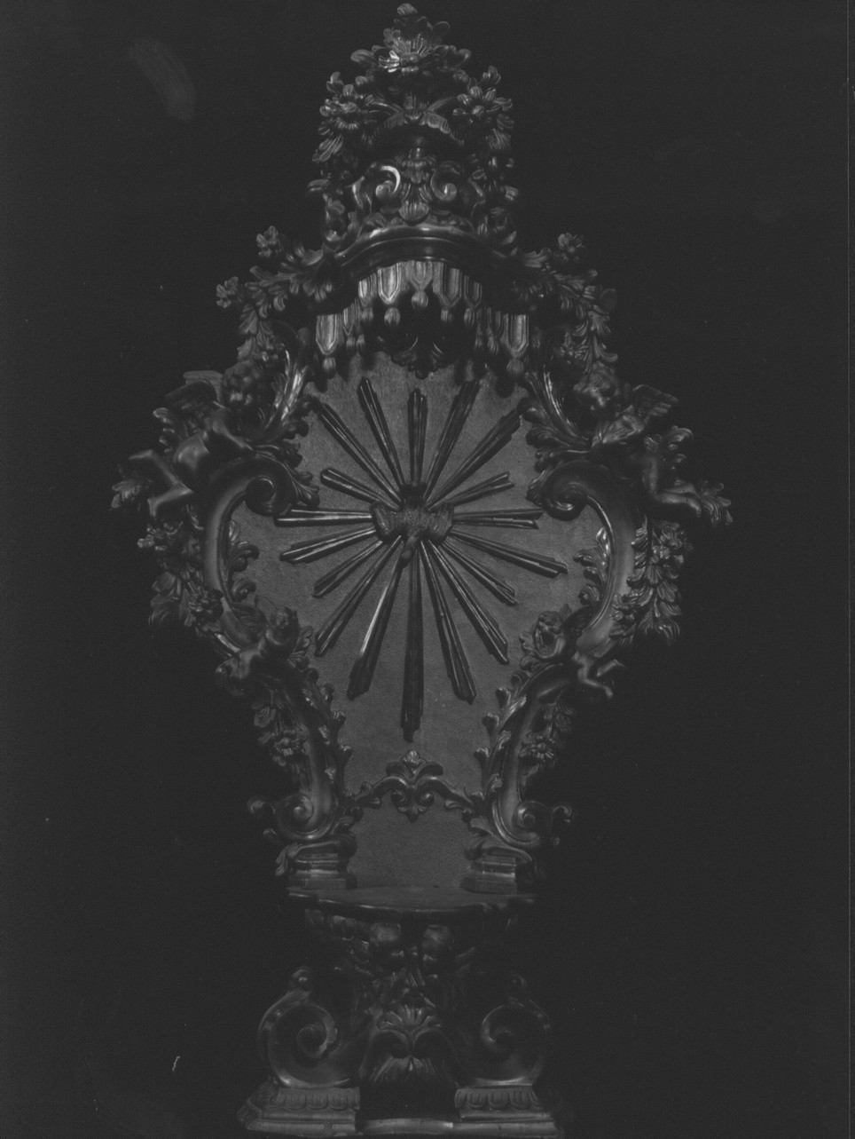 tronetto per esposizione eucaristica, opera isolata - bottega italiana (fine/inizio secc. XIX/ XX)
