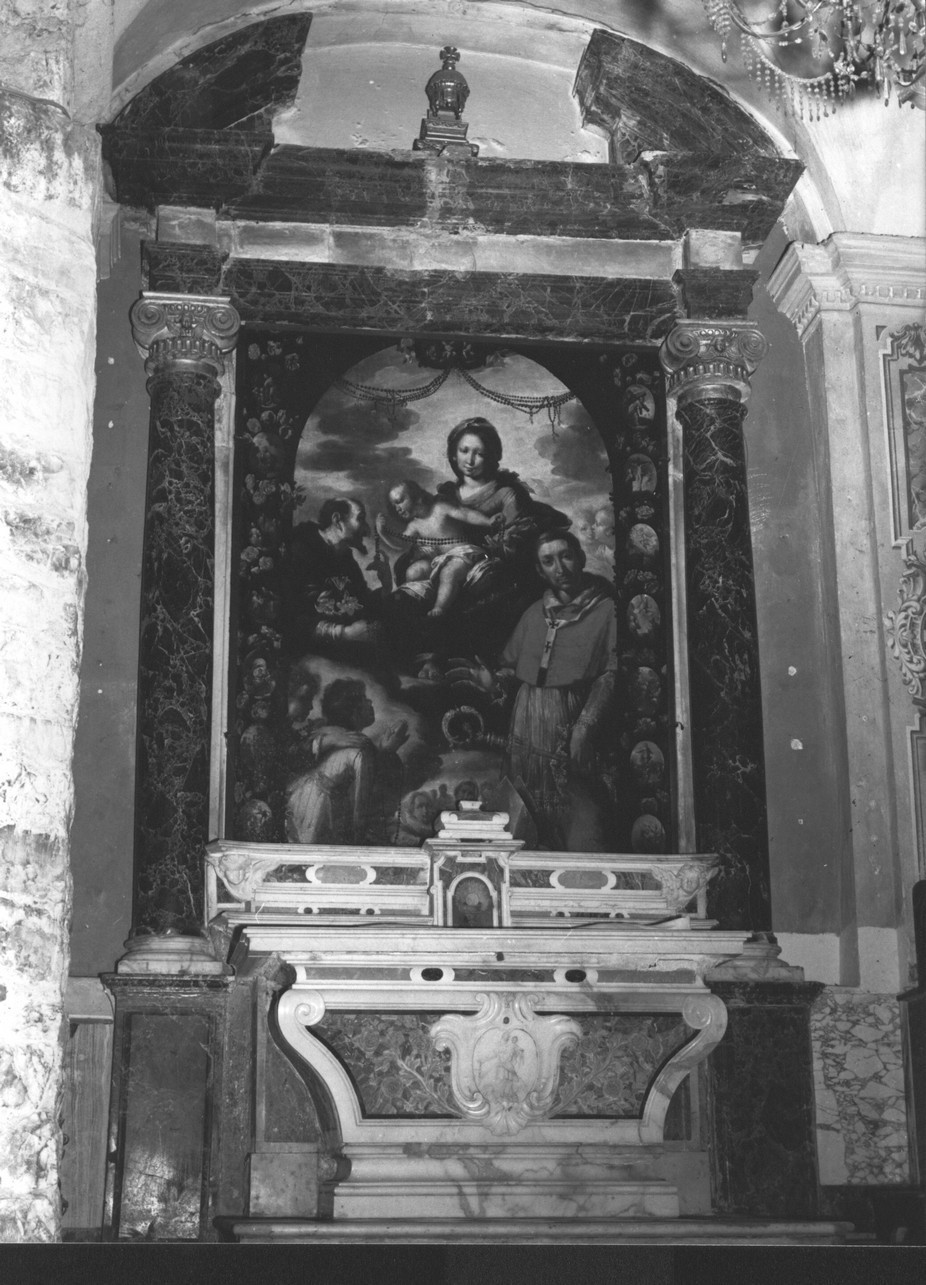 Madonna del Rosario (altare, opera isolata) - bottega ligure (sec. XVIII)