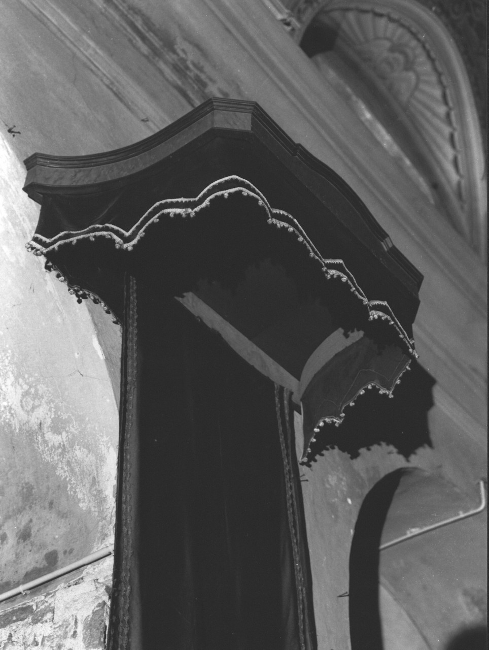 baldacchino da pulpito, opera isolata - bottega ligure (seconda metà sec. XIX)