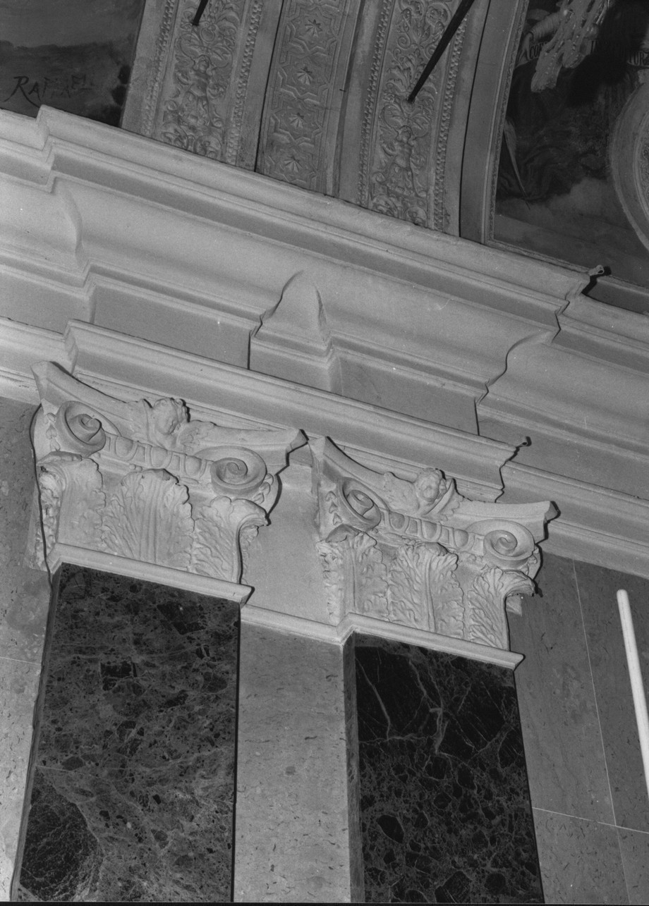 capitello di lesena, serie - bottega ligure (sec. XVIII)