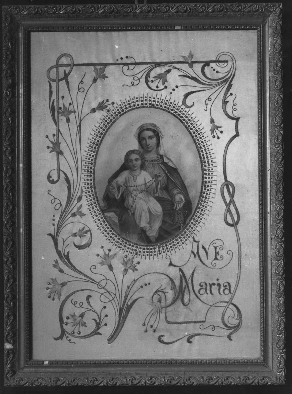 Madonna del Rosario (dipinto, opera isolata) - ambito ligure (fine sec. XIX)