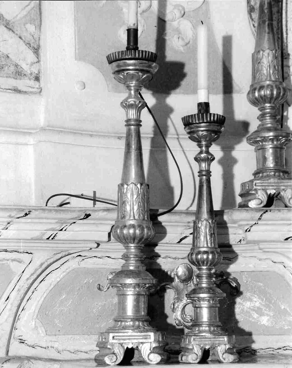 candeliere, serie - bottega ligure (seconda metà sec. XIX)