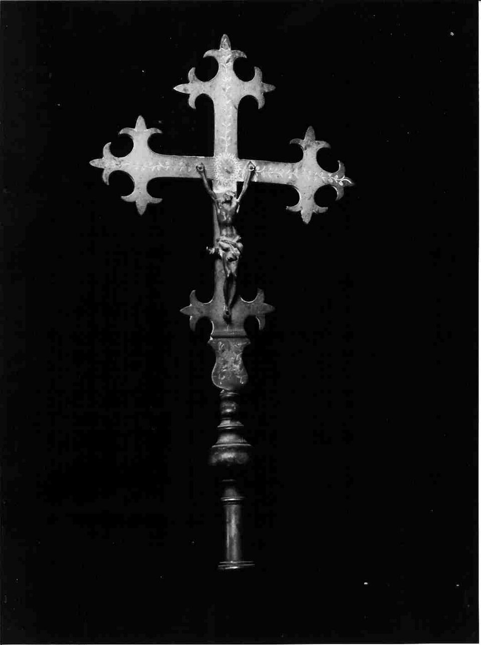 croce processionale, opera isolata - bottega ligure (seconda metà sec. XIX)