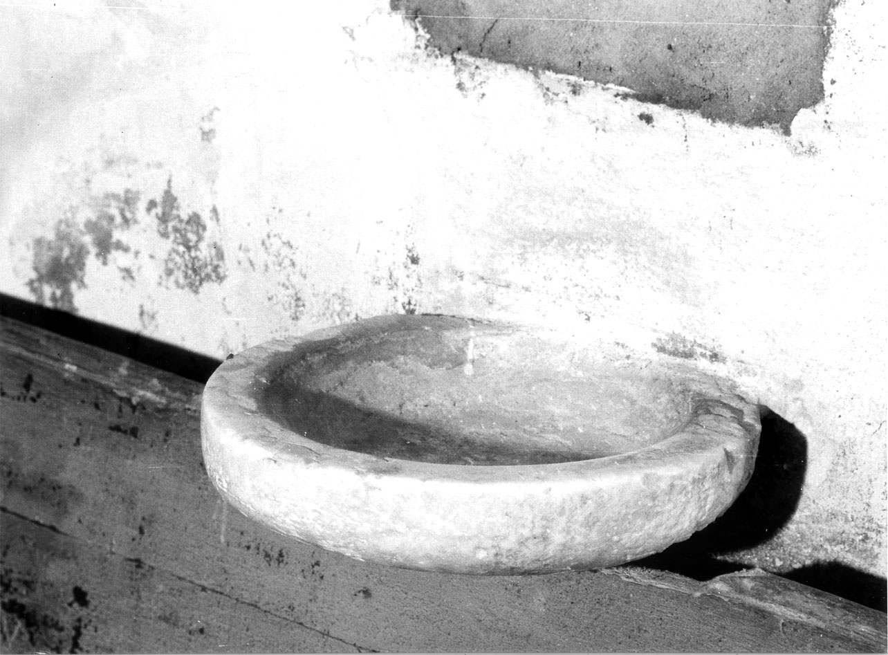 acquasantiera, opera isolata - manifattura ligure (seconda metà sec. XIX)