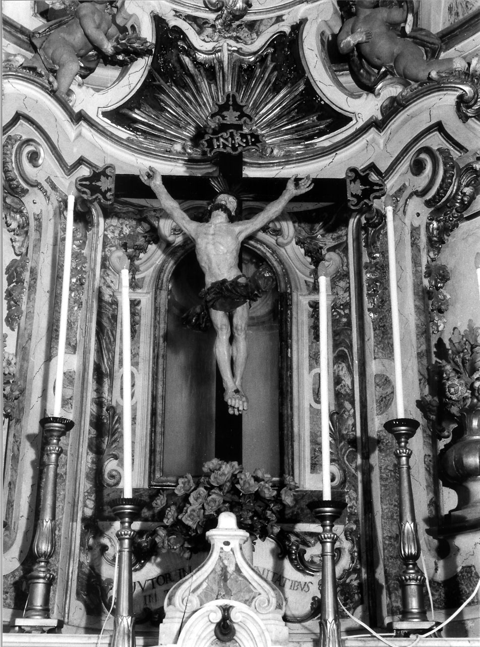 Cristo crocifisso (crocifisso, opera isolata) - manifattura ligure (seconda metà sec. XIX)