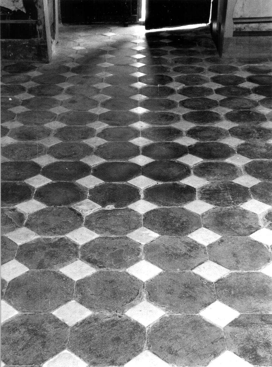 motivi decorativi geometrici (pavimento, insieme) - manifattura ligure (prima metà sec. XVIII)