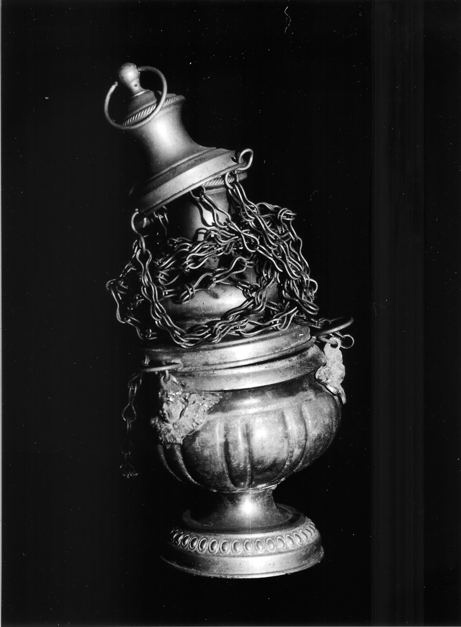 cherubini/ motivi decorativi geometrici a losanga (turibolo, opera isolata) - manifattura ligure (seconda metà sec. XIX)