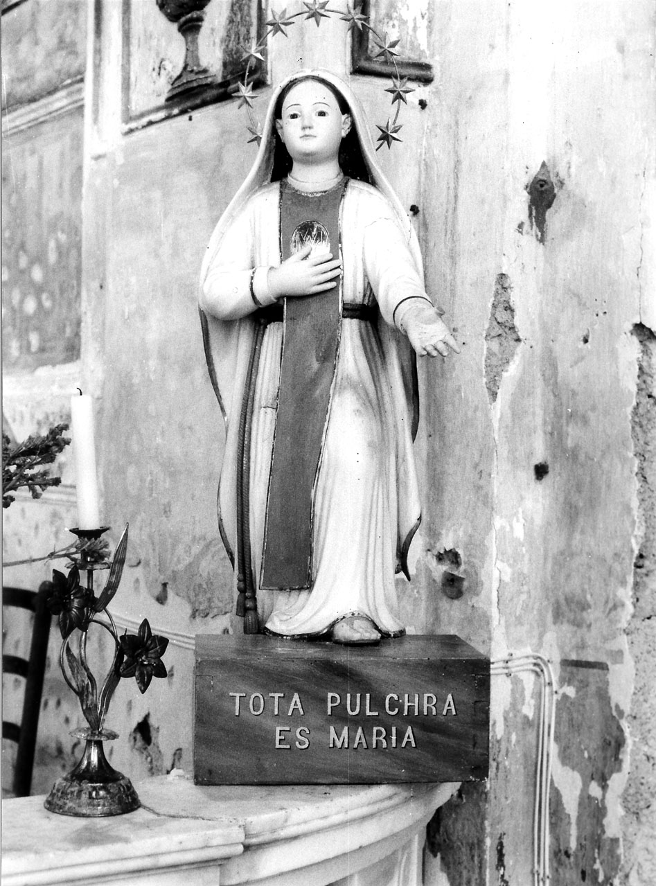 Madonna (statua, opera isolata) - manifattura ligure (fine/inizio secc. XIX/ XX)