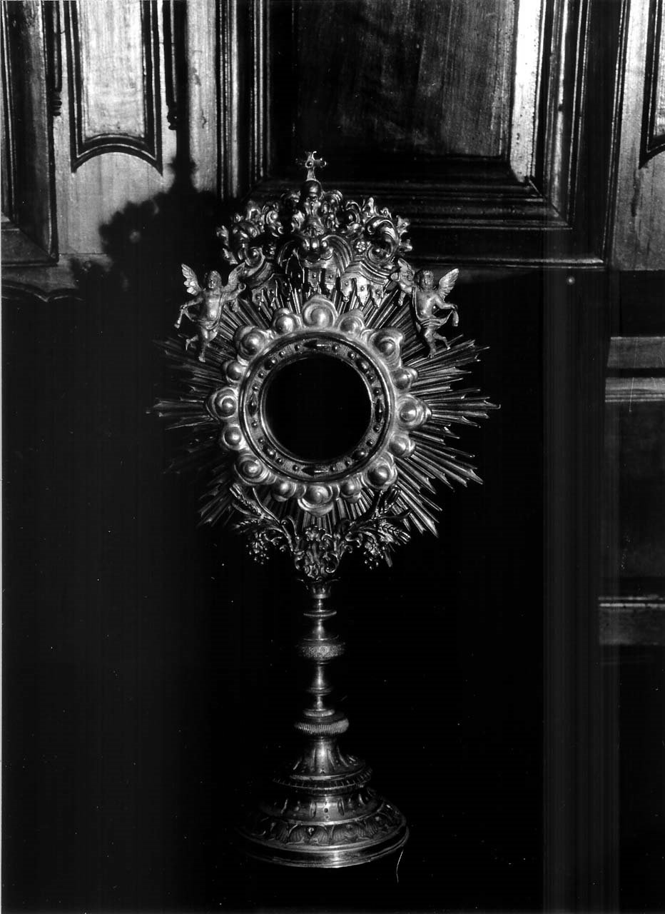 cherubini (ostensorio - a raggiera, opera isolata) - manifattura ligure (seconda metà sec. XIX)