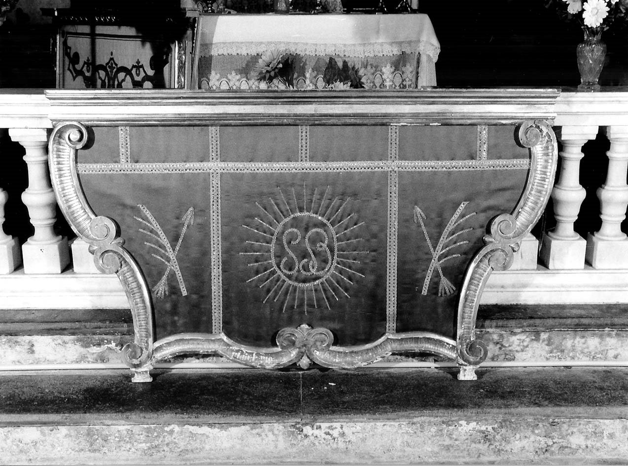 motivi decorativi (paliotto, opera isolata) - manifattura ligure (seconda metà sec. XIX)