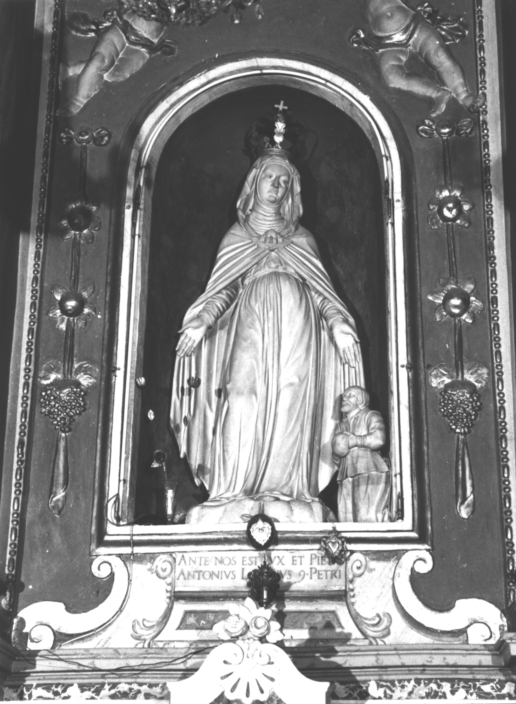apparizione della Madonna al Beato Botta (statua, opera isolata) - bottega ligure (sec. XVII)