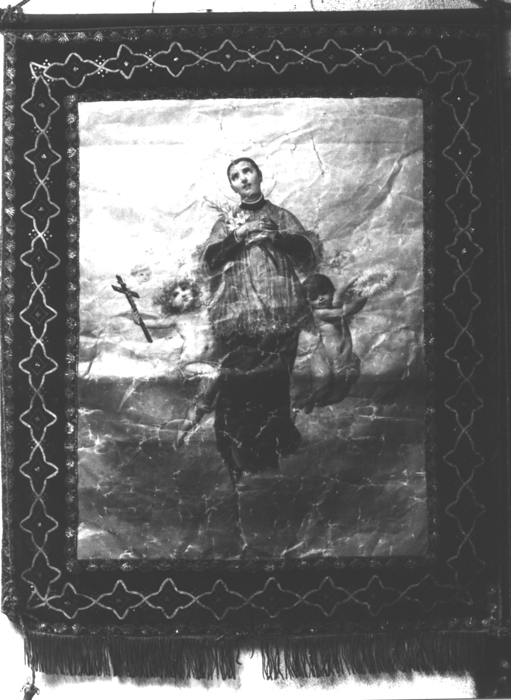 San Luigi Gonzaga (stendardo processionale, opera isolata) - manifattura ligure (inizio sec. XX)