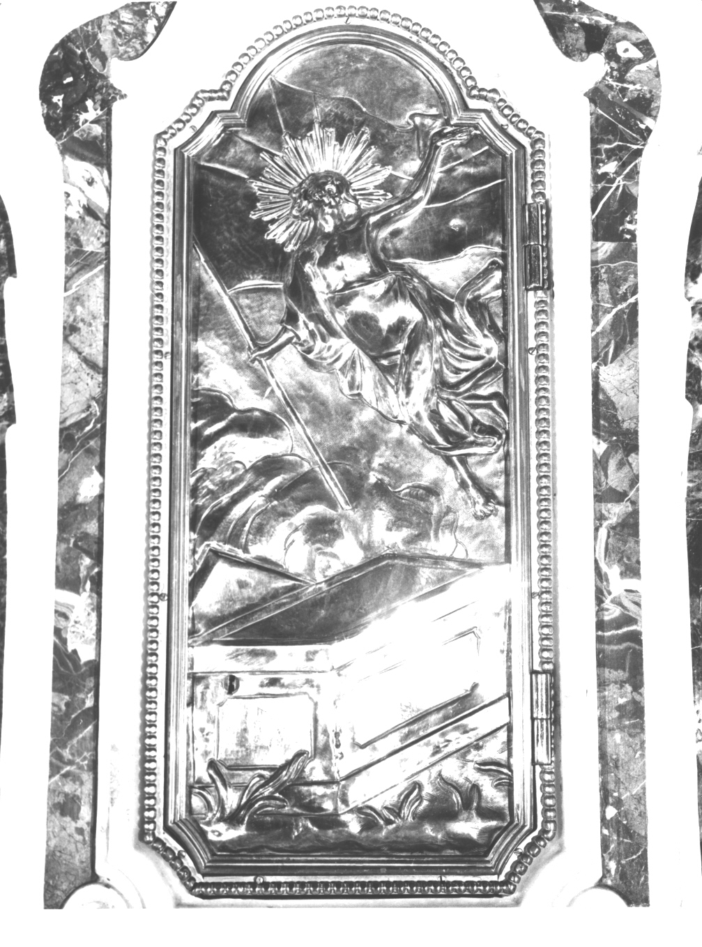 resurrezione di Cristo (sportello di tabernacolo, elemento d'insieme) - bottega genovese (metà sec. XVIII)