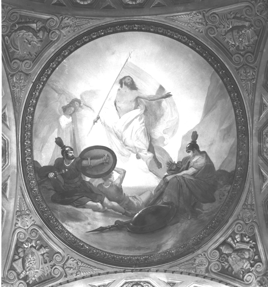 resurrezione di Cristo (dipinto, elemento d'insieme) di Barabino Nicolò (e aiuti) (sec. XIX)
