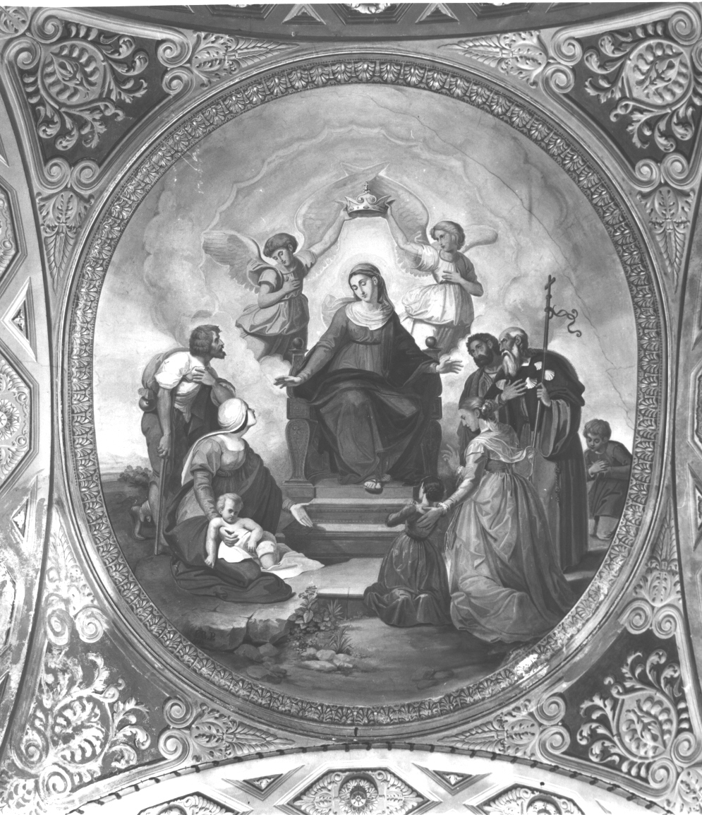 incoronazione di Maria Vergine (dipinto, elemento d'insieme) di Pianello Giambattista (sec. XIX)
