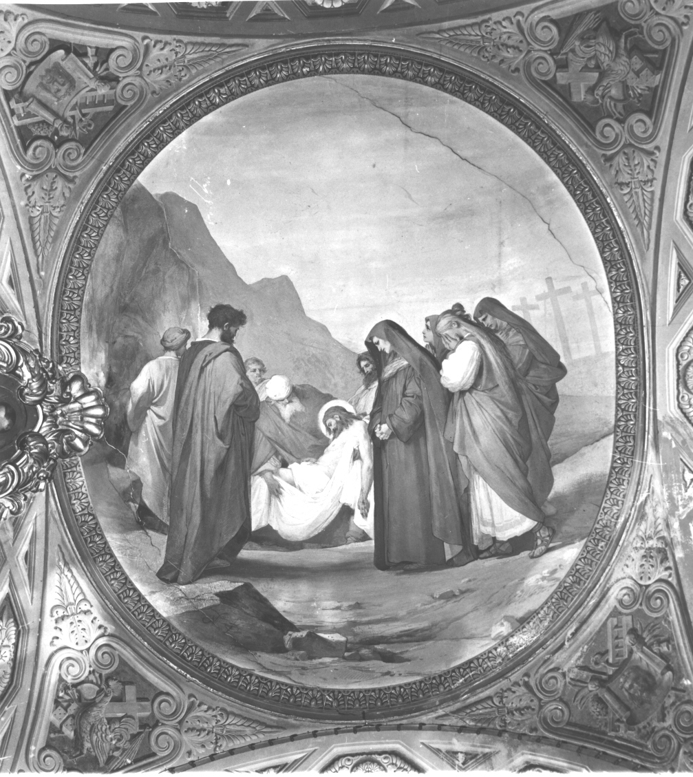 deposizione di Cristo dalla croce (dipinto, elemento d'insieme) di Barabino Nicolò (e aiuti) (sec. XIX)