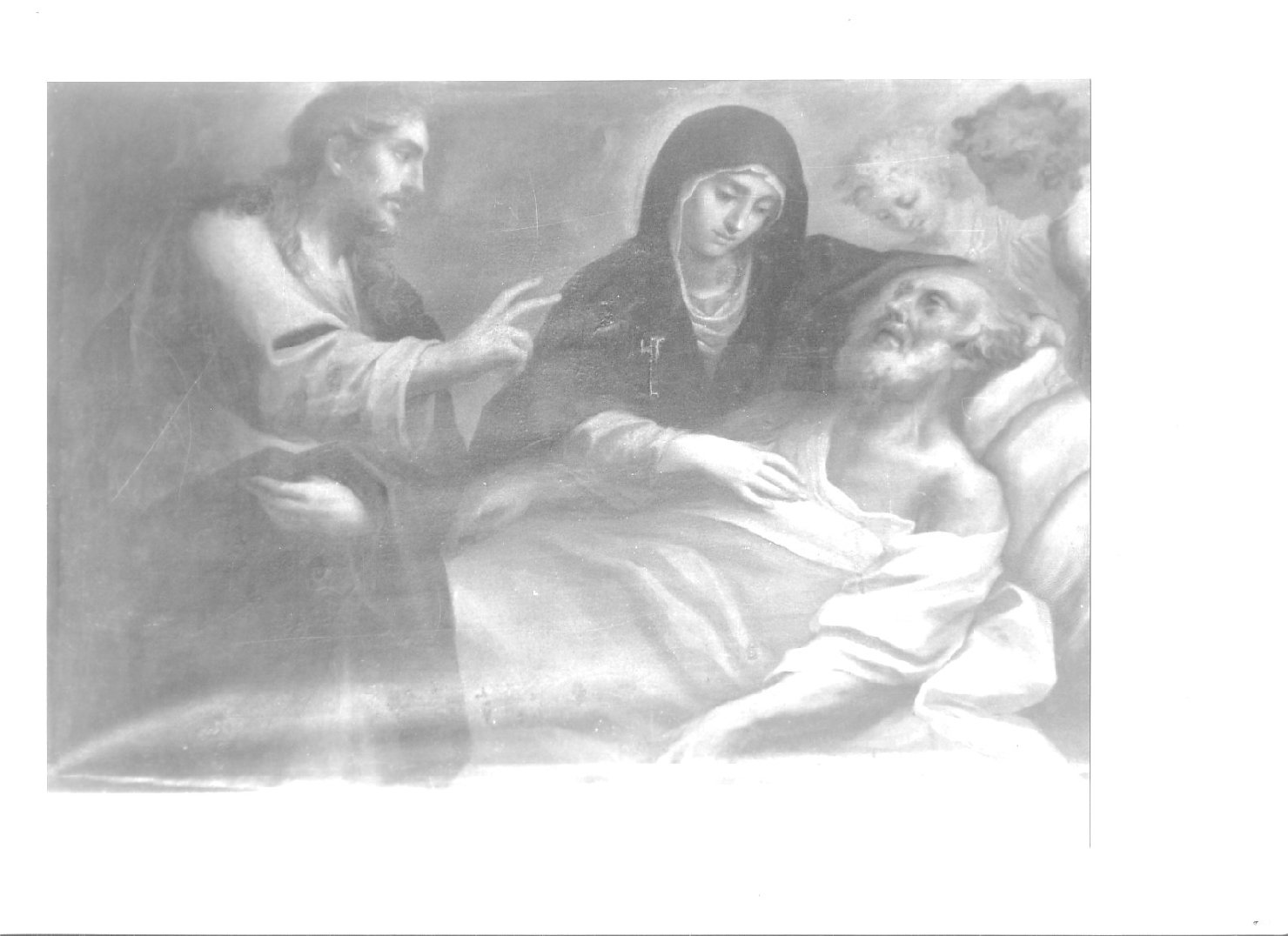 morte di San Giuseppe (dipinto, opera isolata) - ambito ligure (fine/inizio secc. XVII/ XVIII)