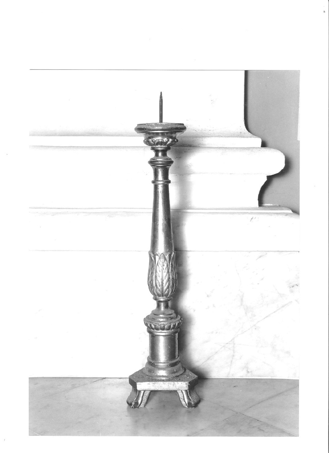 candeliere d'altare, coppia - PRODUZIONE LIGURE (seconda metà sec. XIX)