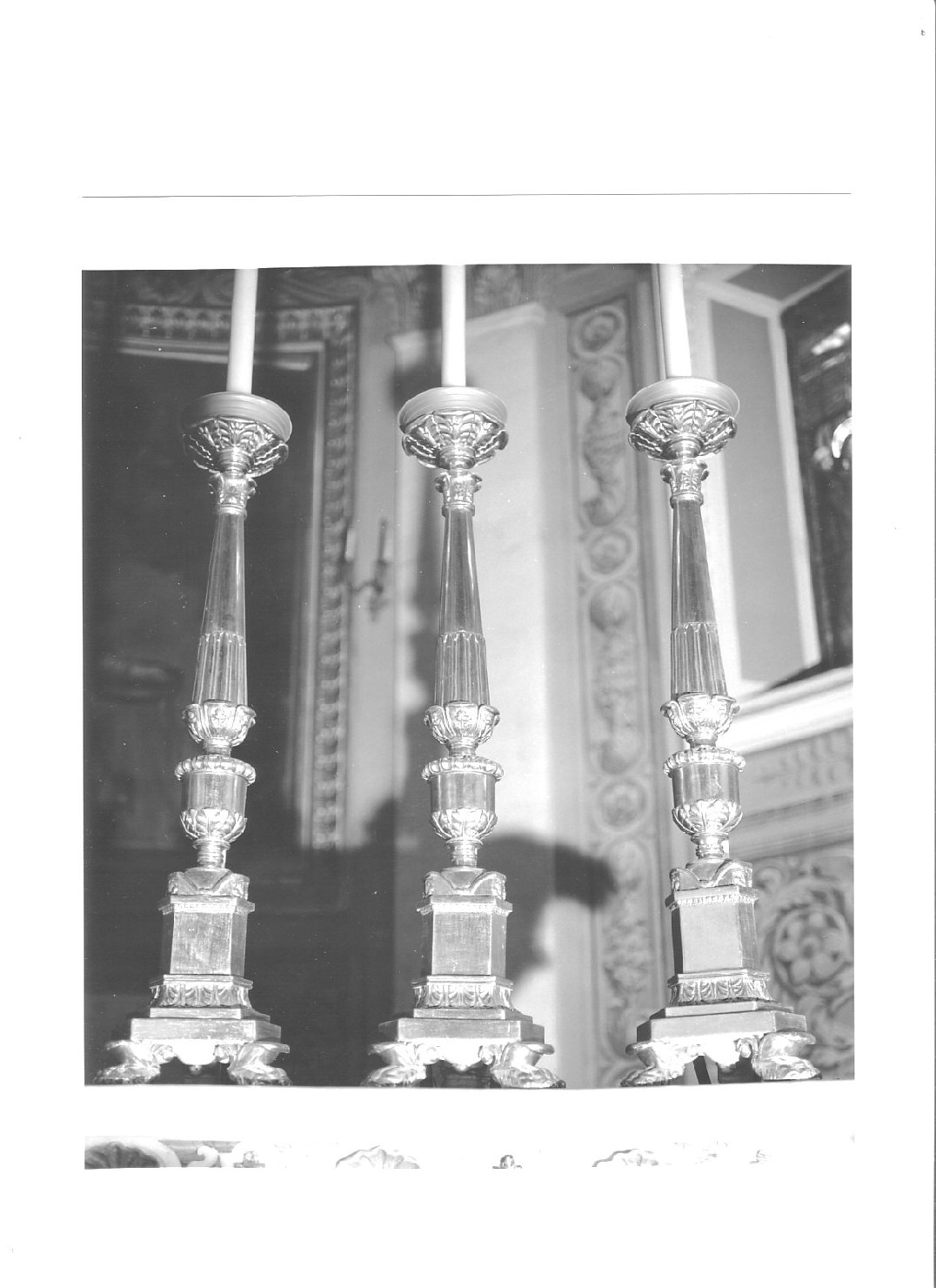 candeliere d'altare, serie - PRODUZIONE LIGURE (fine/inizio secc. XIX/ XX)