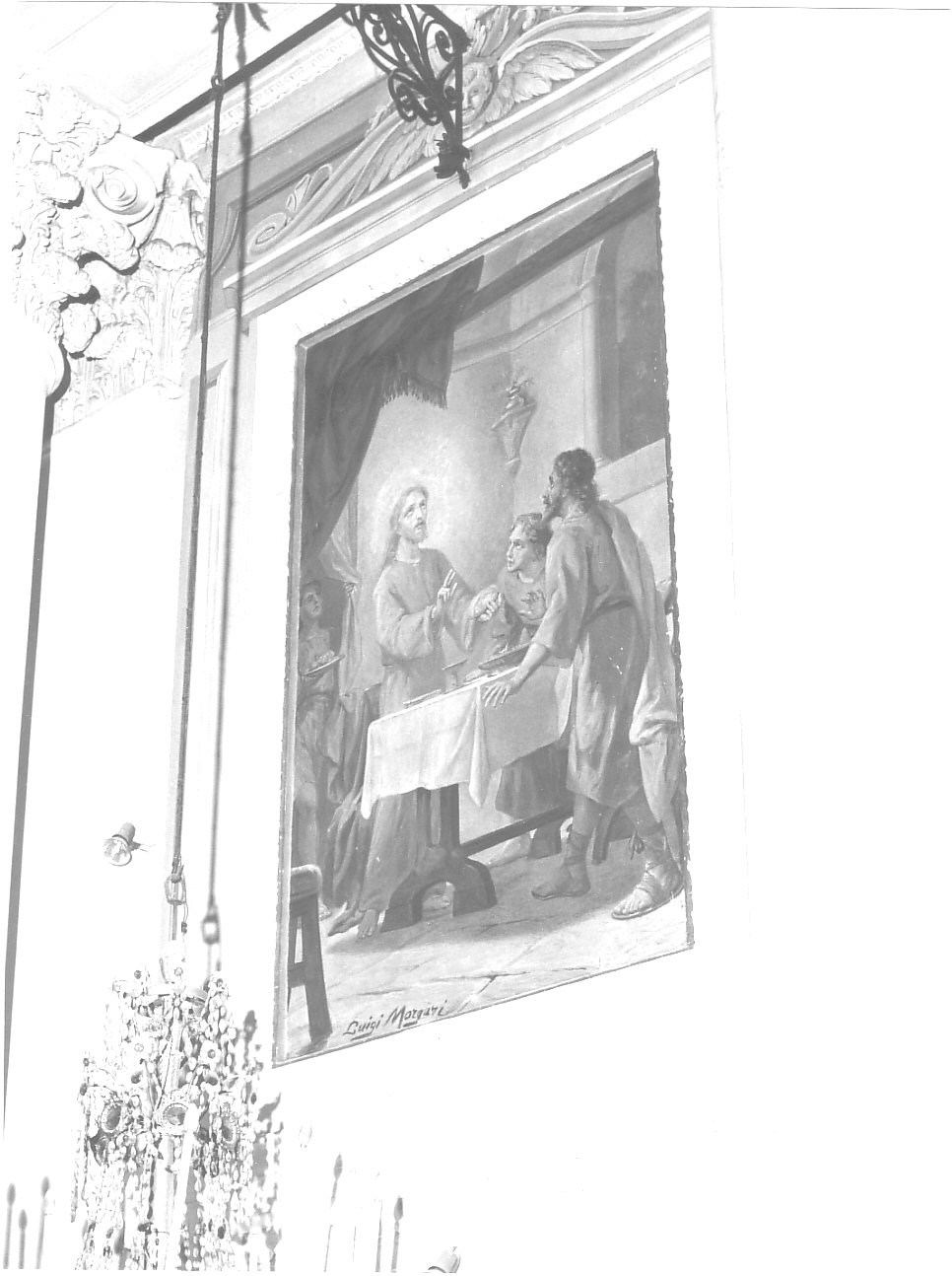 cena in Emmaus (dipinto, opera isolata) - ambito ligure (secondo quarto sec. XX)