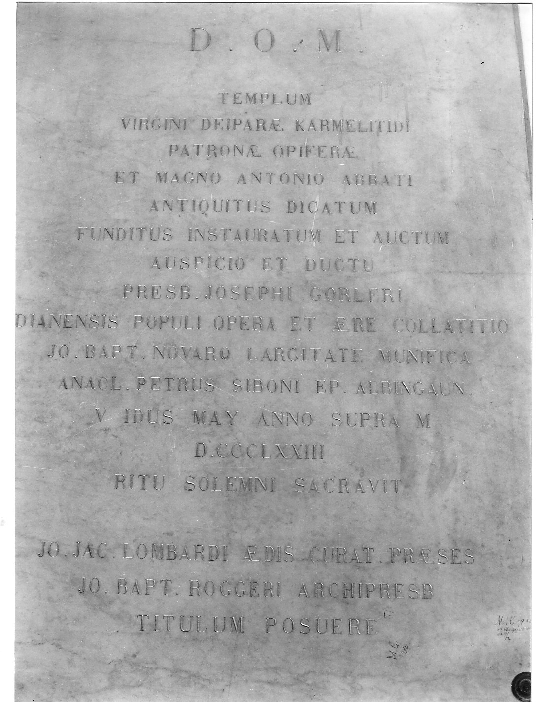 lapide commemorativa, opera isolata - bottega ligure (primo quarto sec. XIX)