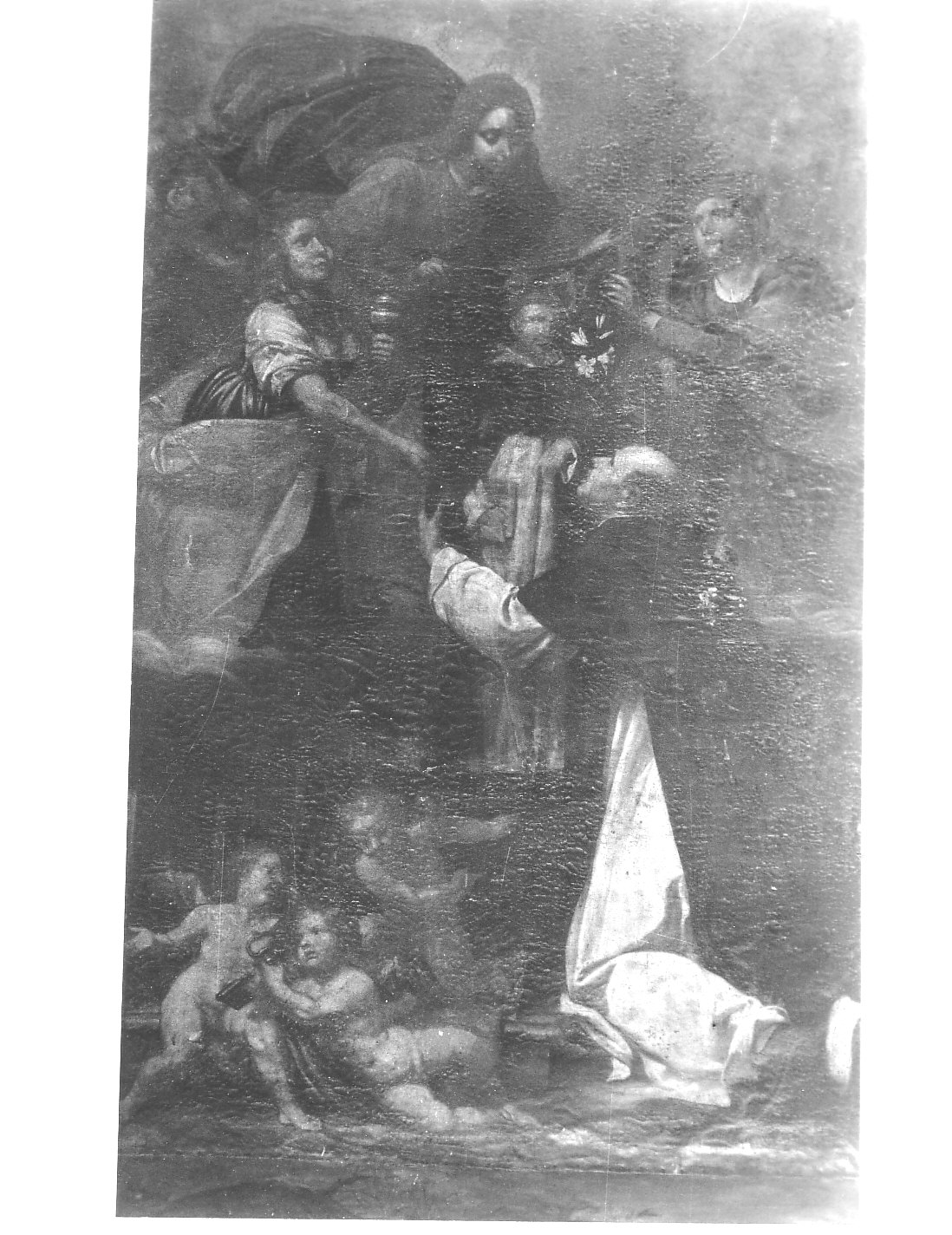 trasporto dell'immagine di San Domenico a un monaco di Soriano (dipinto, opera isolata) di Fiasella Domenico detto Sarzana (attribuito) (metà sec. XVII)