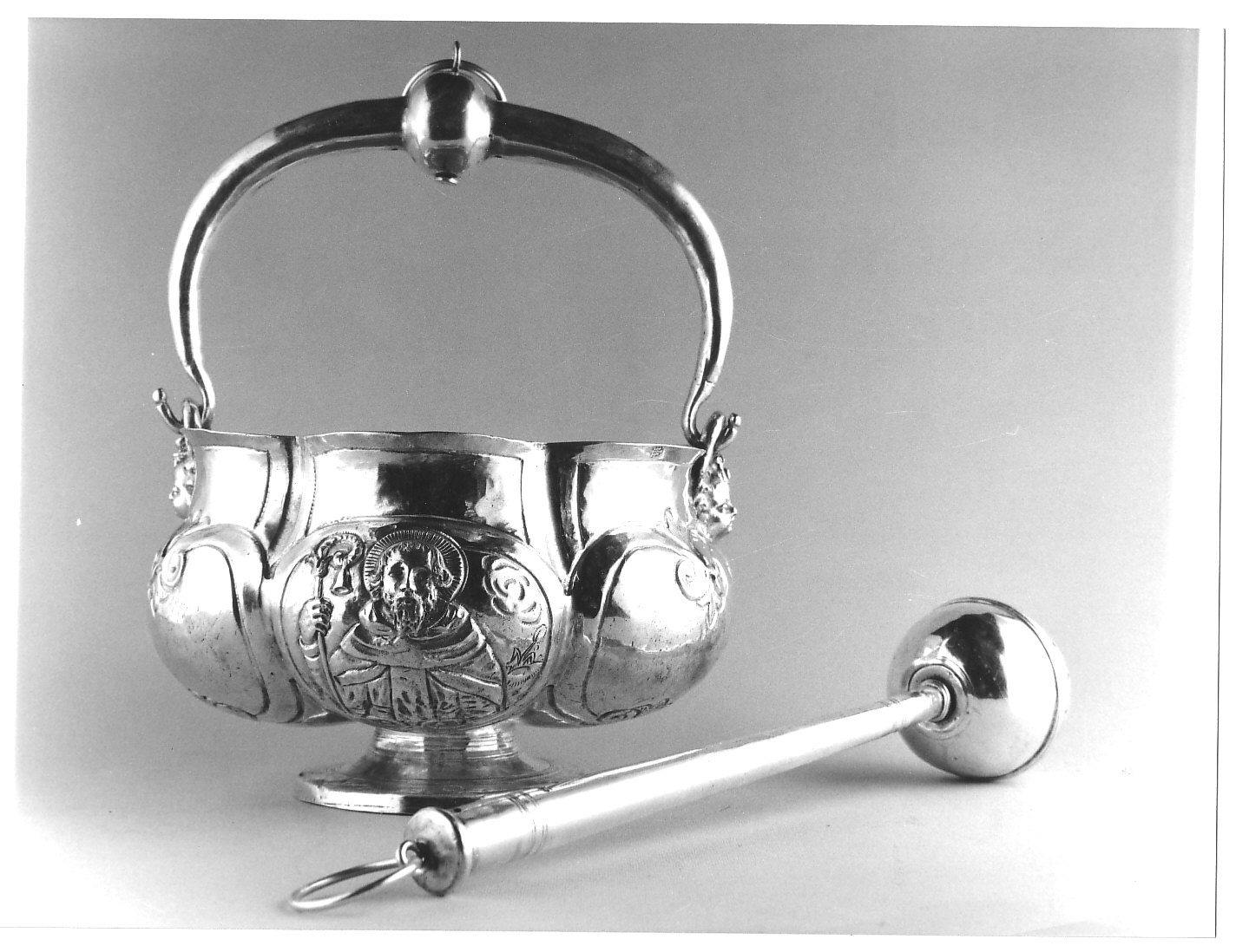 aspersorio, elemento d'insieme - PRODUZIONE LIGURE (primo quarto sec. XVII)