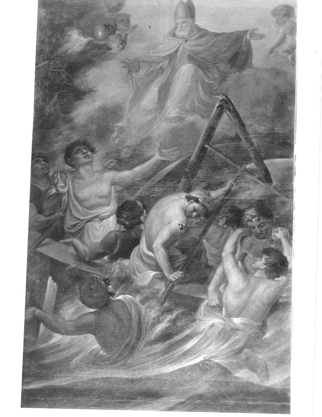 Sant'Erasmo protettore dei naufraghi (dipinto, opera isolata) - ambito ligure (sec. XVIII)