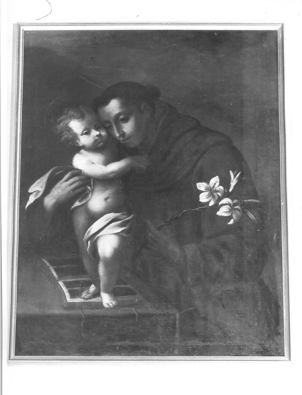Sant'Antonio da Padova con il bambino (dipinto, opera isolata) - ambito italiano (sec. XVIII)