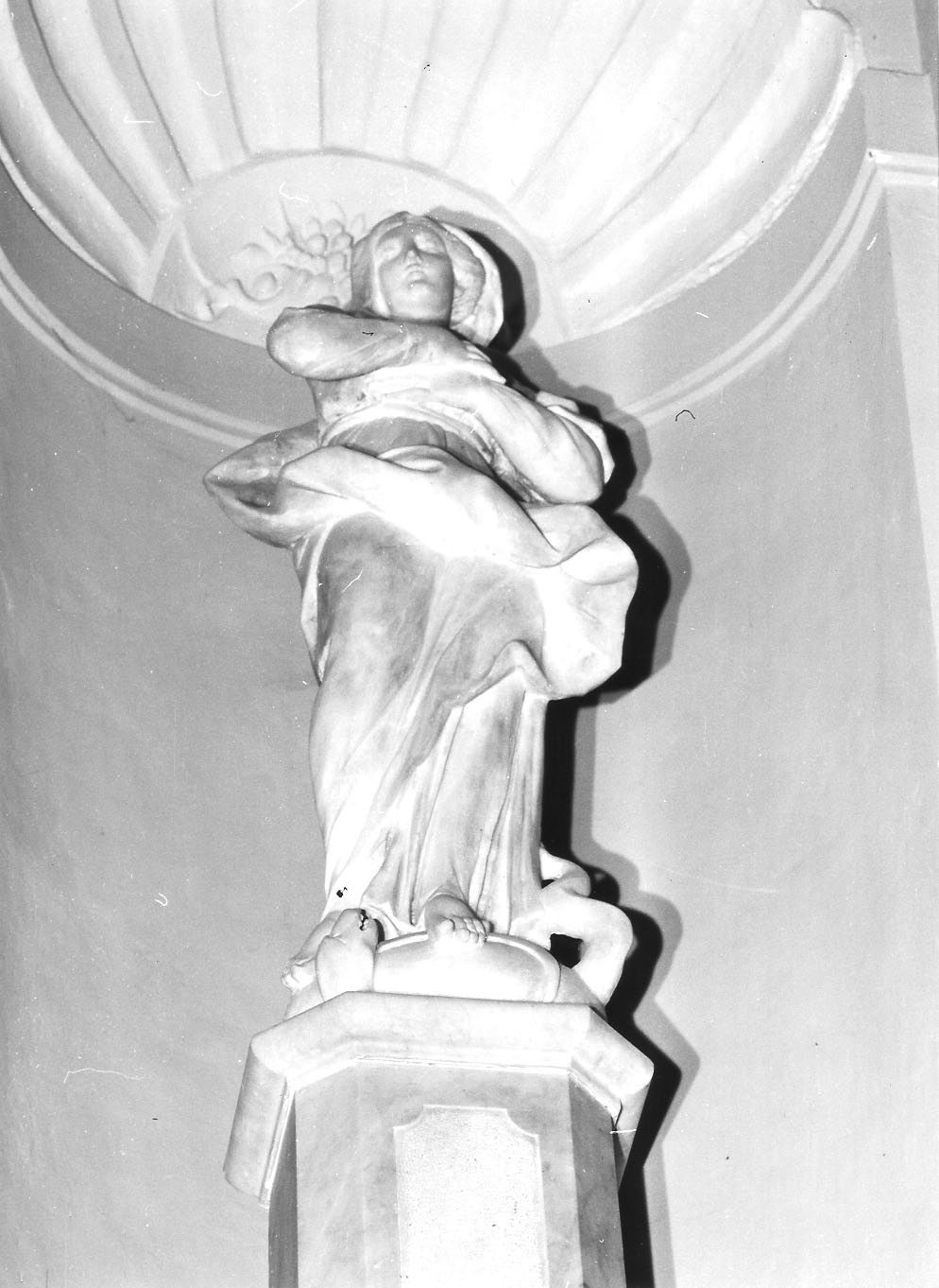 Madonna Immacolata (statua, pendant) - manifattura ligure (sec. XIX)