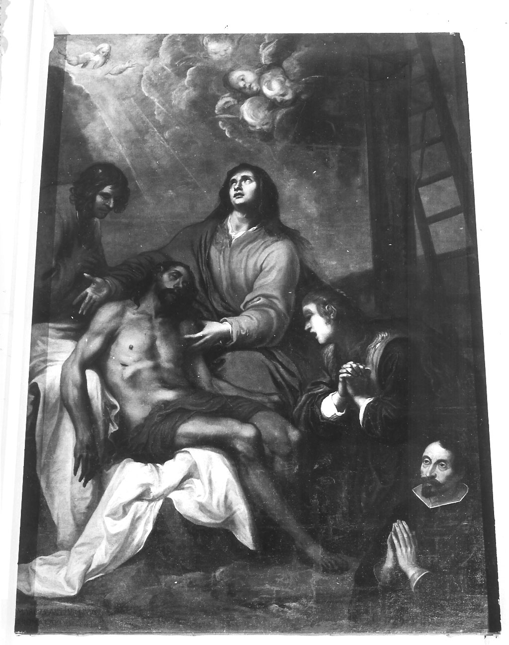 deposizione di Cristo dalla croce (dipinto, opera isolata) - ambito ligure (sec. XVII)