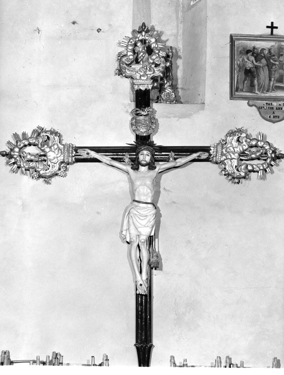 Cristo crocifisso (croce processionale, opera isolata) - bottega italiana (fine/inizio, prima metà secc. XVIII/ XIX, sec. XX)