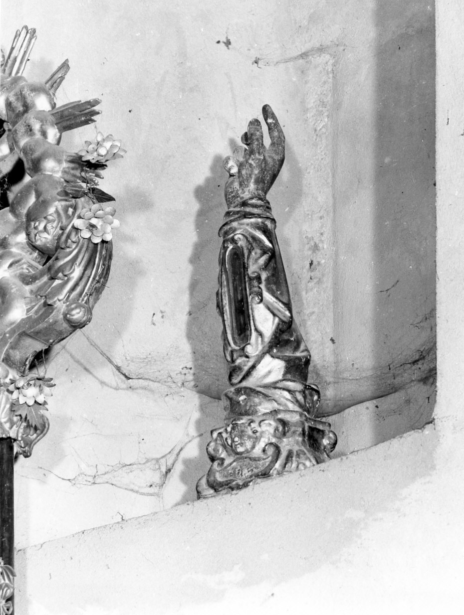 reliquiario antropomorfo - a braccio, coppia - bottega italiana (sec. XVIII)