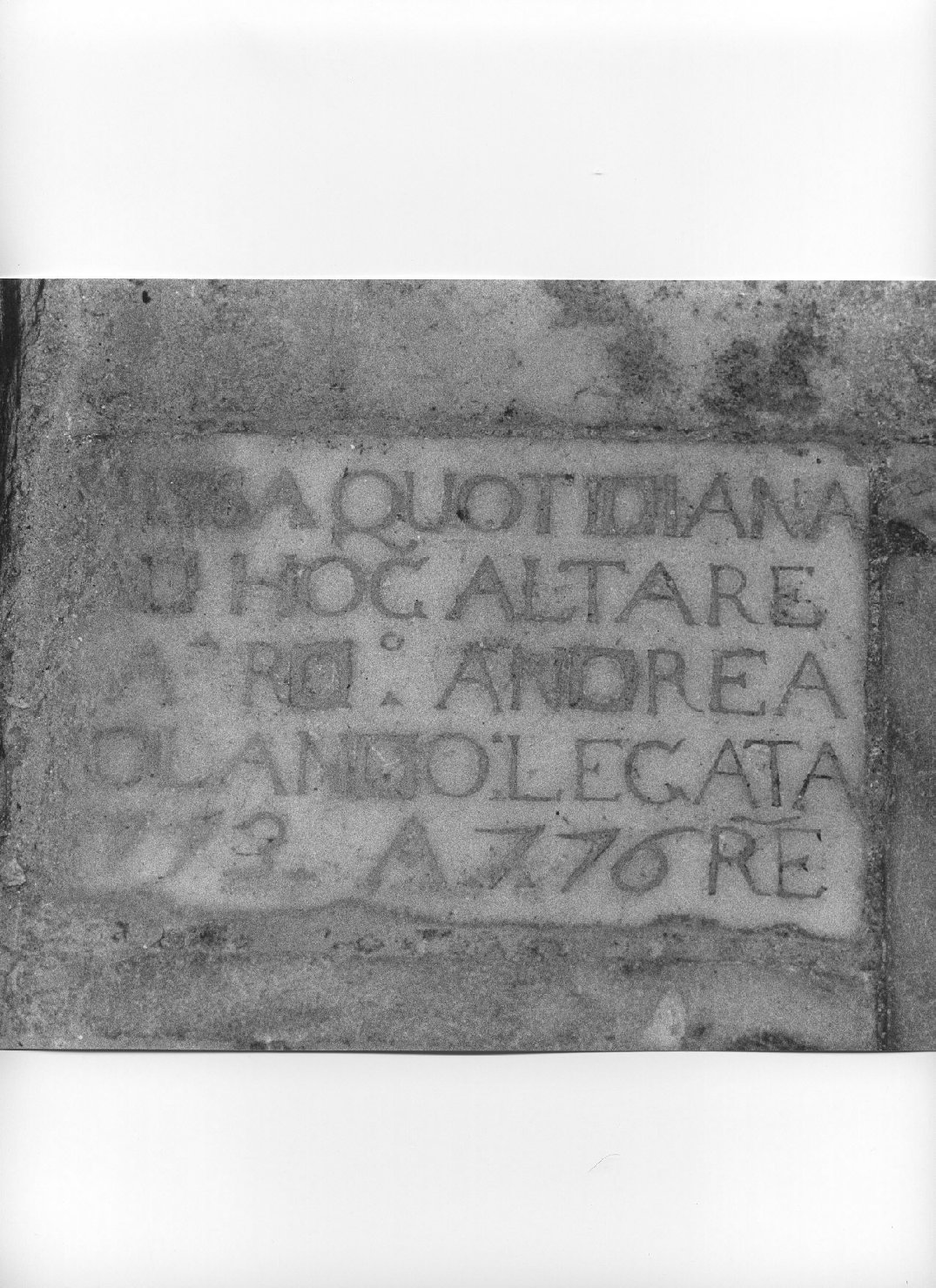 lapide, opera isolata - bottega ligure (sec. XVIII)