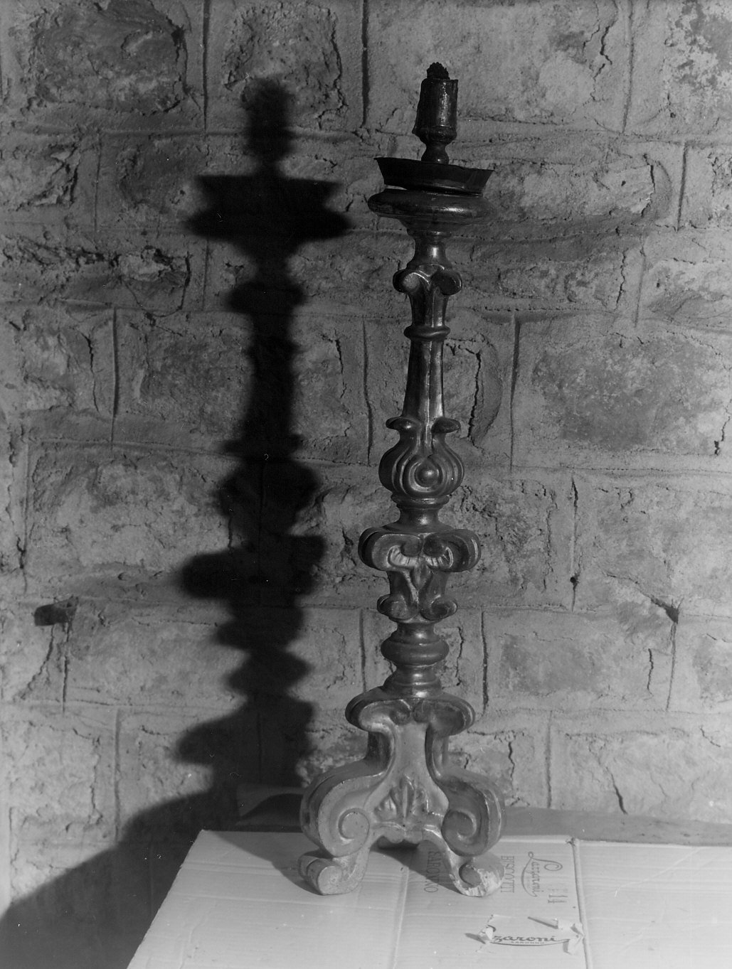 candeliere, opera isolata - bottega ligure (prima metà sec. XIX)