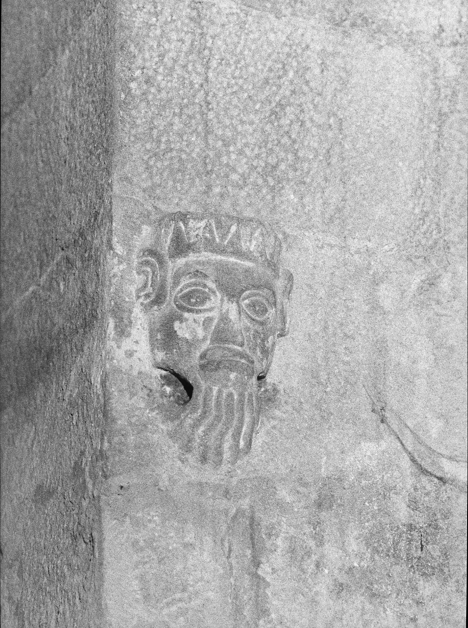 testa d'uomo (scultura, opera isolata) - bottega ligure (sec. VII, sec. XI)