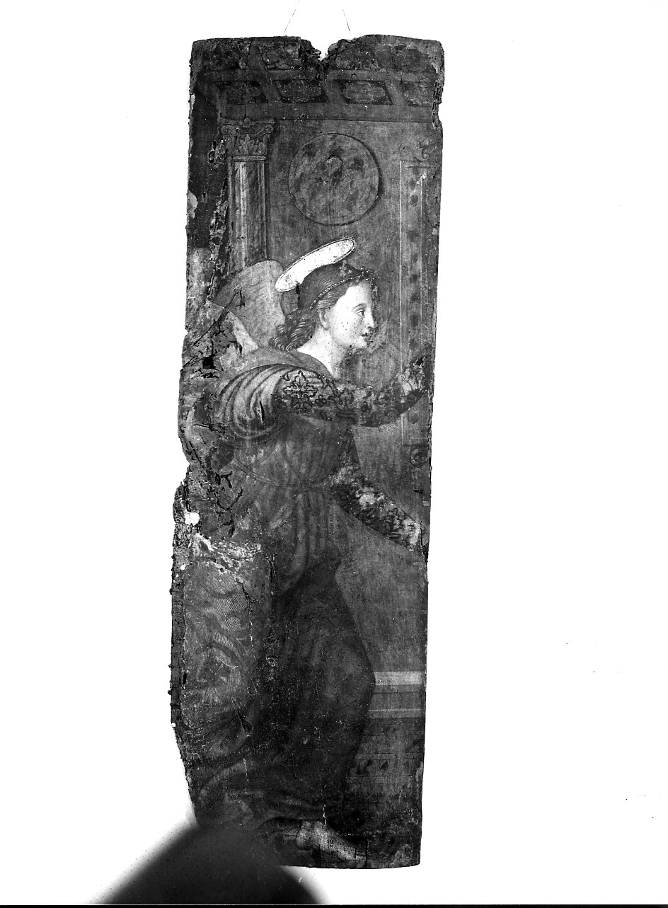 angelo annunciante (dipinto, frammento) di Brea Francesco (prima metà sec. XVI)
