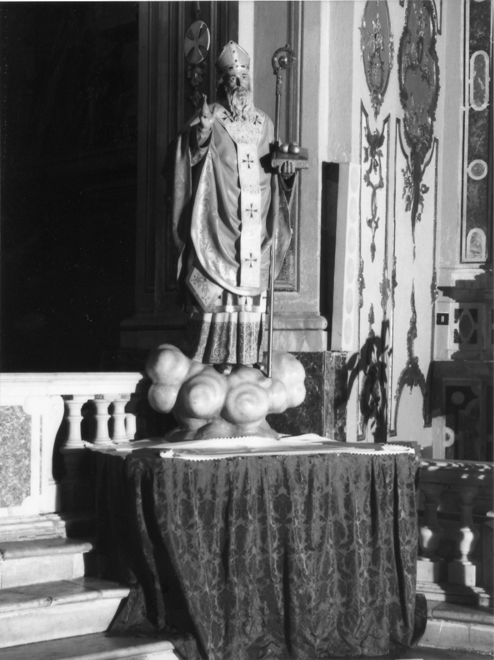 San Nicola di Bari (scultura processionale, opera isolata) - ambito ligure (seconda metà sec. XIX)